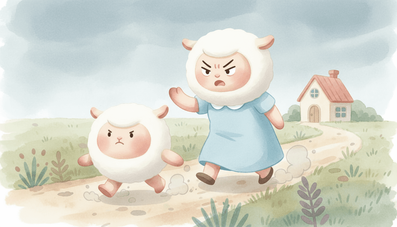 Adel and her sheep, storyboard scene 3